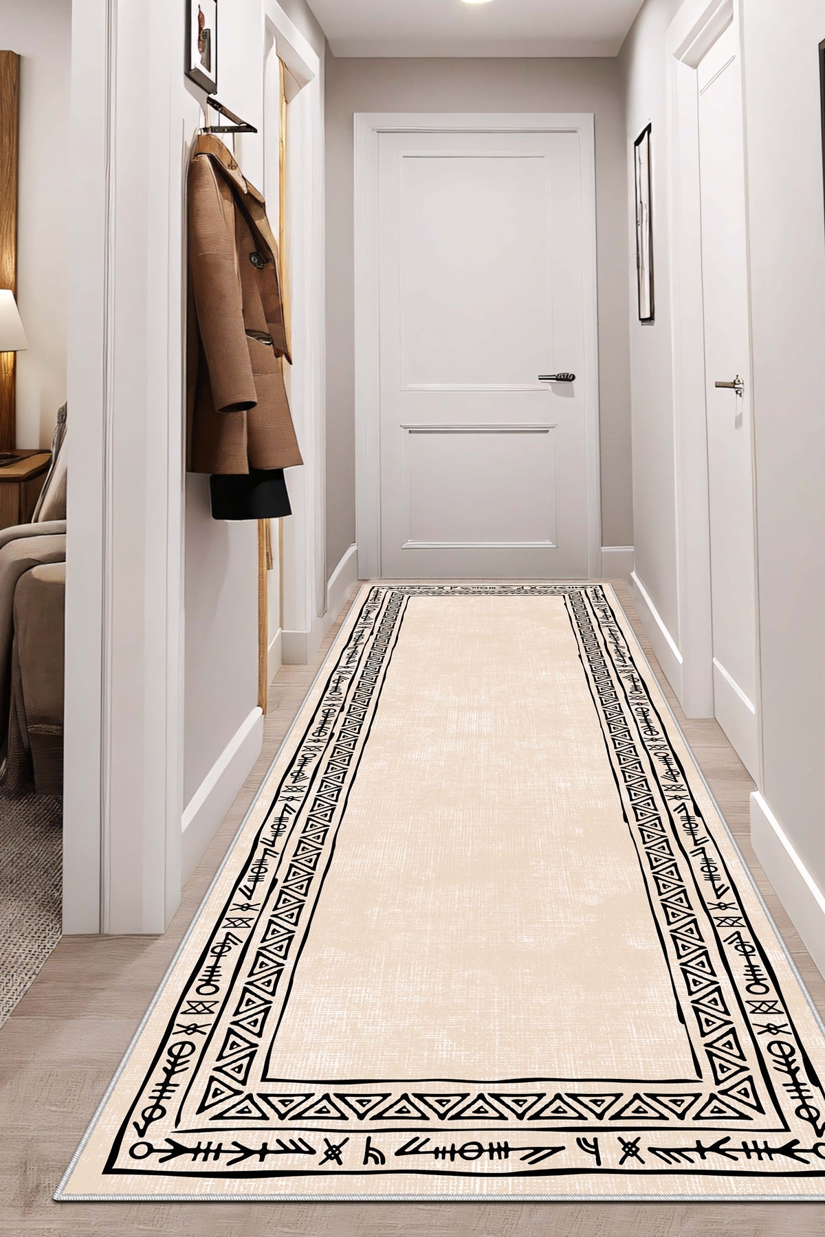 West Home Dijital Baskılı Yıkanabilir Kaymaz Taban Salon, Mutfak ve Yolluk Halısı-440 Beige