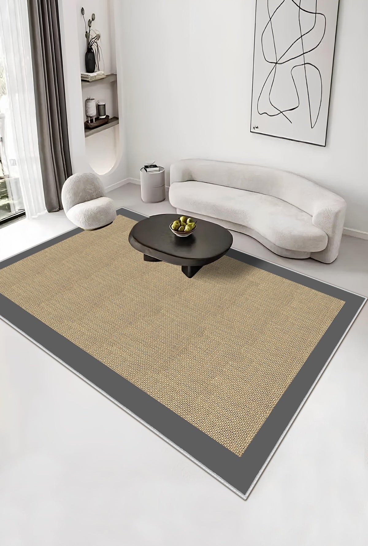 West Home Dijital Baskılı Yıkanabilir Kaymaz Taban Salon, Mutfak ve Yolluk Halısı-455 Grey
