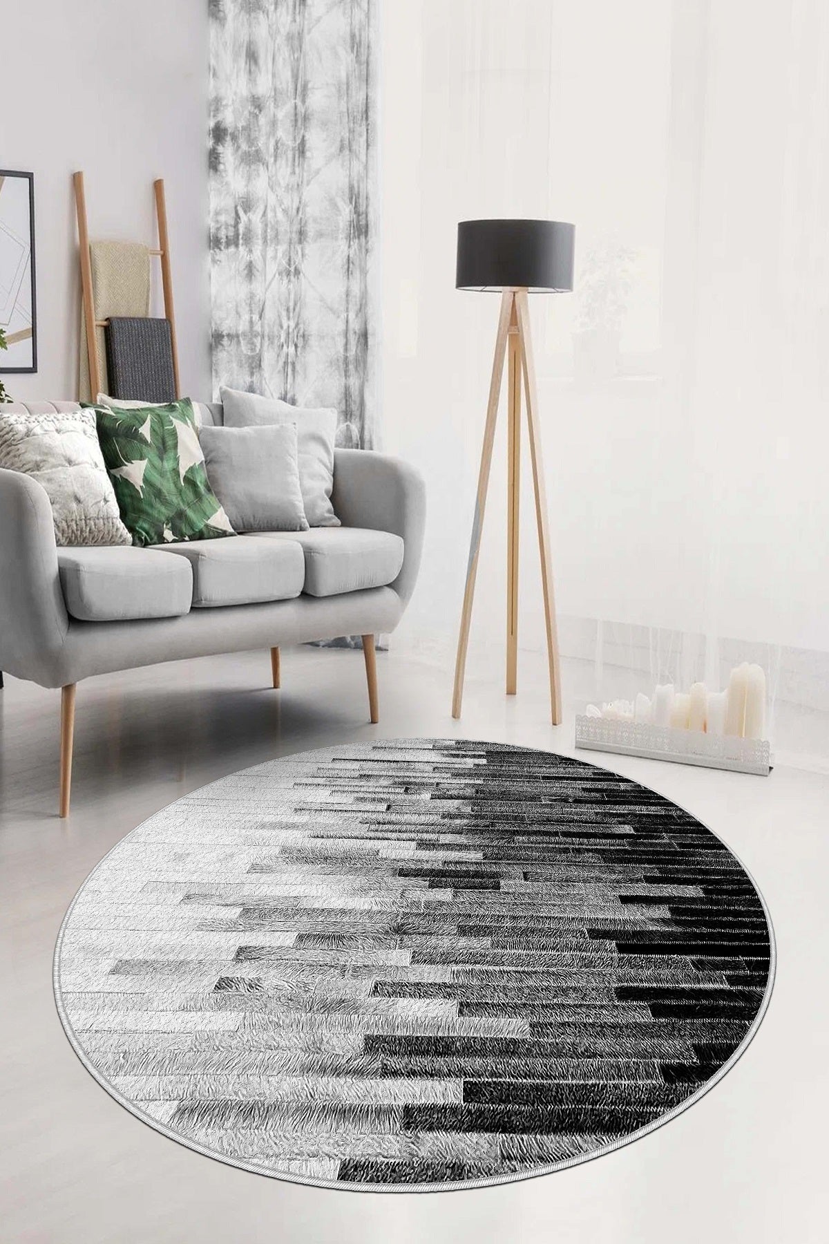 West Home Dijital Baskılı Yıkanabilir Kaymaz Taban Salon, Mutfak ve Yolluk Halısı-248 Grey