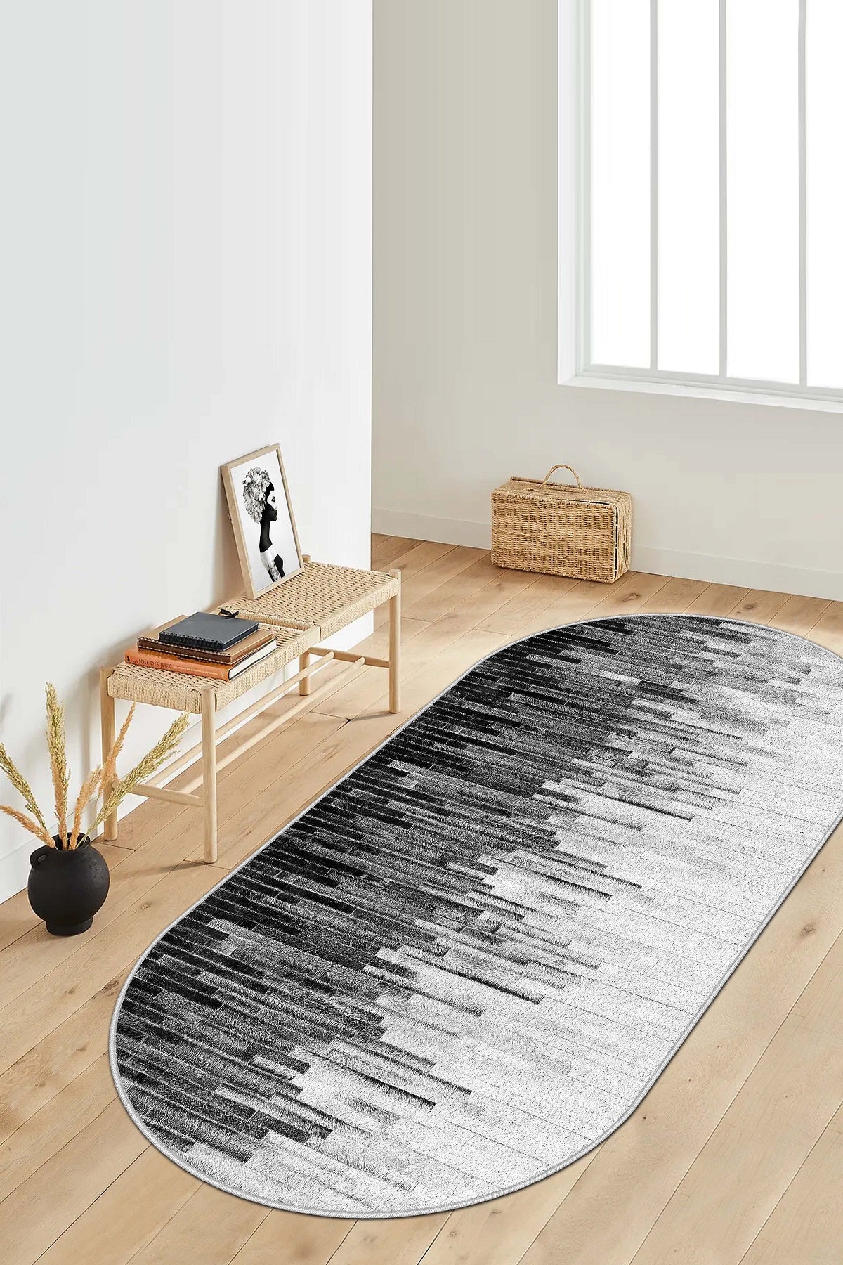 West Home Dijital Baskılı Yıkanabilir Kaymaz Taban Salon, Mutfak ve Yolluk Halısı-248 Grey