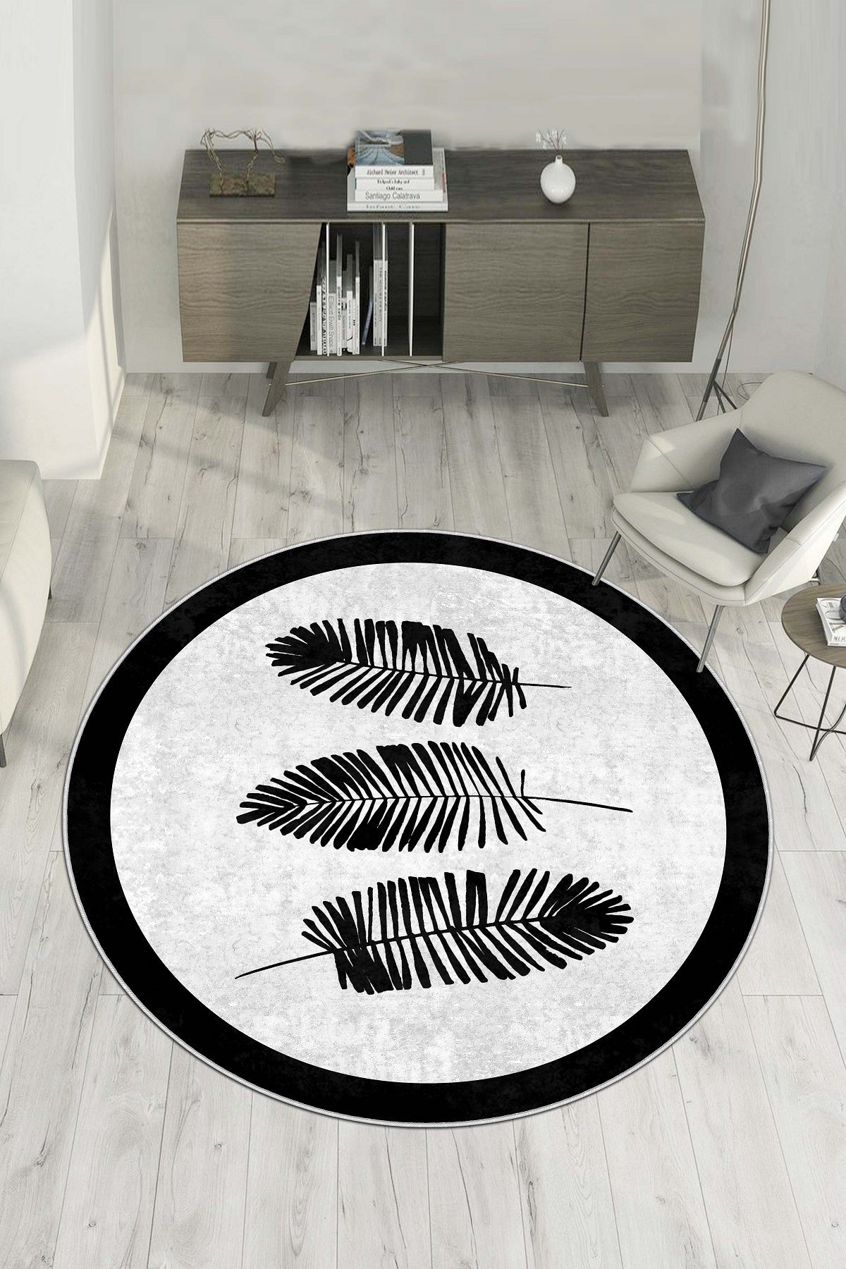 West Home Dijital Baskılı Yıkanabilir Kaymaz Taban Salon, Mutfak ve Yolluk Halısı-501 White