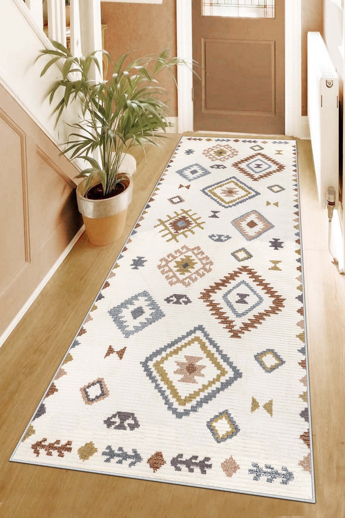 West Home Dijital Baskılı Yıkanabilir Kaymaz Taban Salon, Mutfak ve Yolluk Halısı-541 Multy