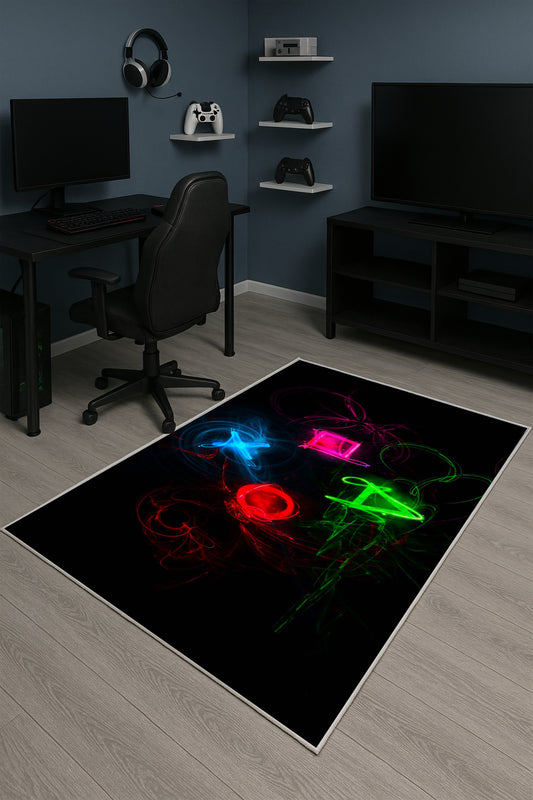 West Home Dijital Baskılı Yıkanabilir Kaymaz Taban Salon, Mutfak ve Yolluk Halısı-542 Black