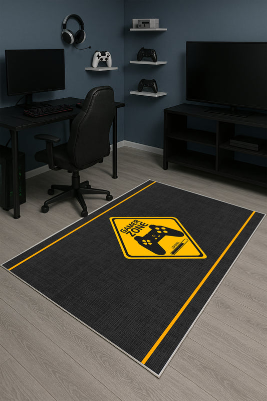 West Home Dijital Baskılı Yıkanabilir Kaymaz Taban Salon, Mutfak ve Yolluk Halısı-543 Yellow