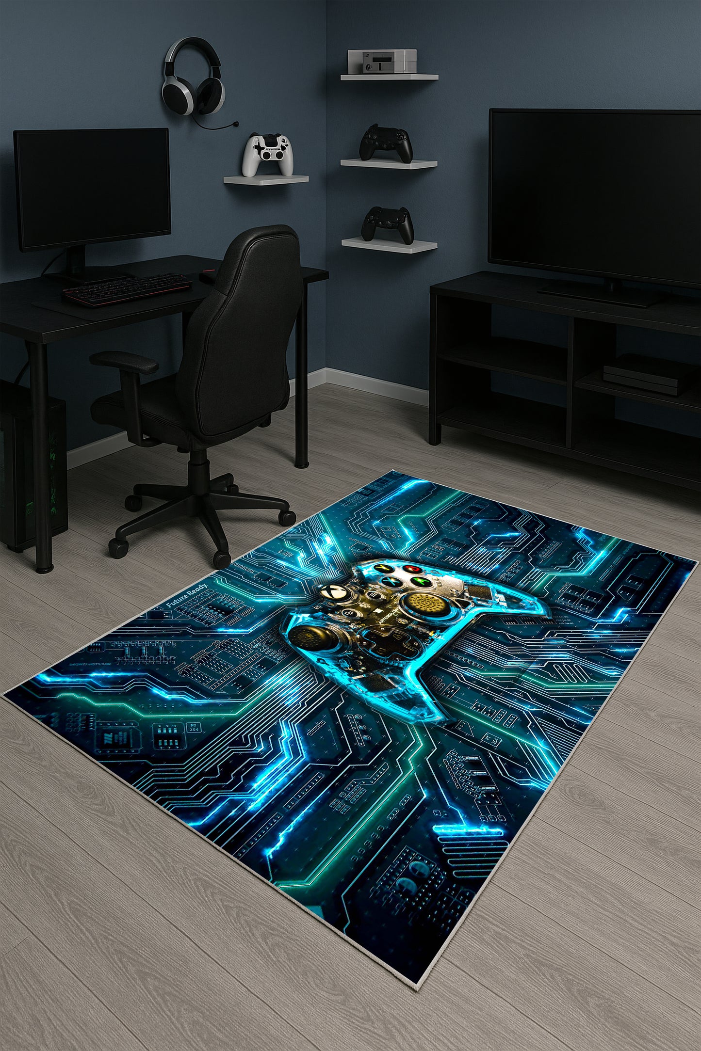 West Home Dijital Baskılı Yıkanabilir Kaymaz Taban Salon, Mutfak ve Yolluk Halısı-547 Green