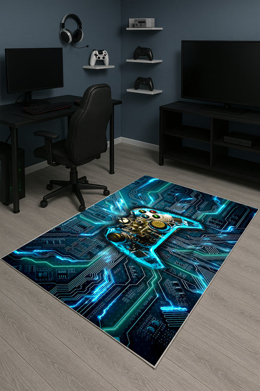 West Home Dijital Baskılı Yıkanabilir Kaymaz Taban Salon, Mutfak ve Yolluk Halısı-547 Green