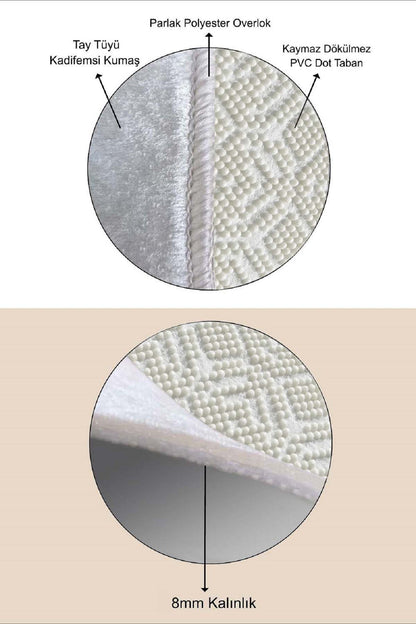 West Home Makinede Yıkanabilir, Çocuk Halısı-687 Beige