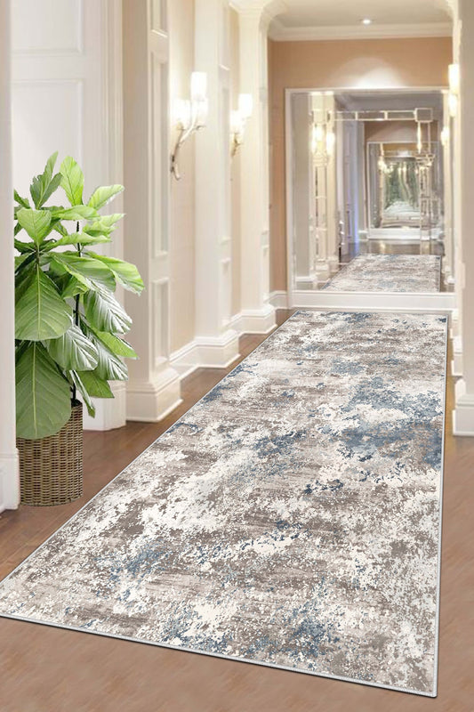 West Home Dijital Baskılı Yıkanabilir Kaymaz Taban Salon, Mutfak ve Yolluk Halısı-245 Turquoise