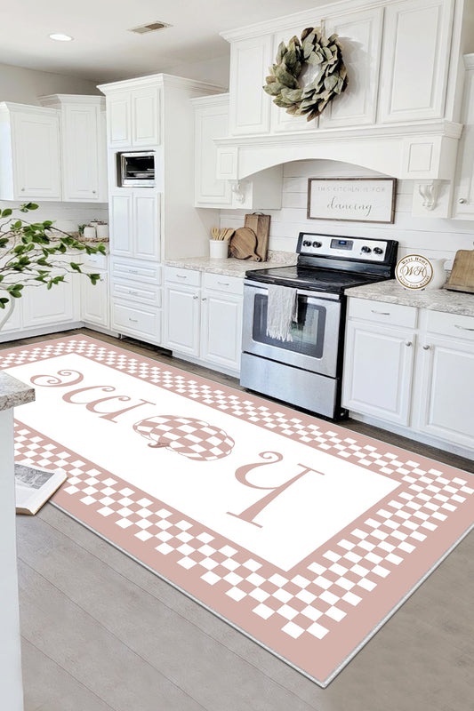 West Home Dijital Baskılı Yıkanabilir Kaymaz Taban Mutfak Halısı-358 Rose