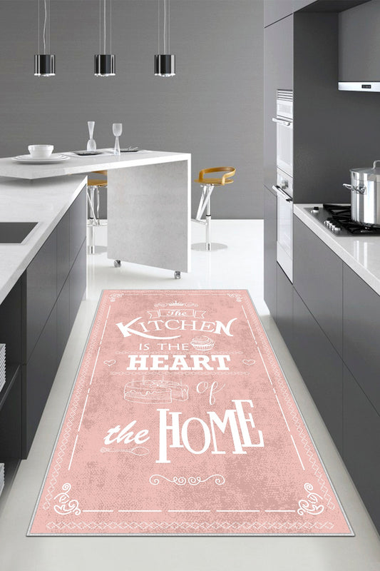 West Home Dijital Baskılı Yıkanabilir Kaymaz Taban Mutfak Halısı-424 Rose