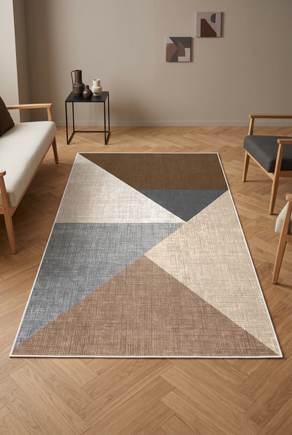 West Home Dijital Baskılı Yıkanabilir Kaymaz Taban Salon, Mutfak ve Yolluk Halısı-447 Sand