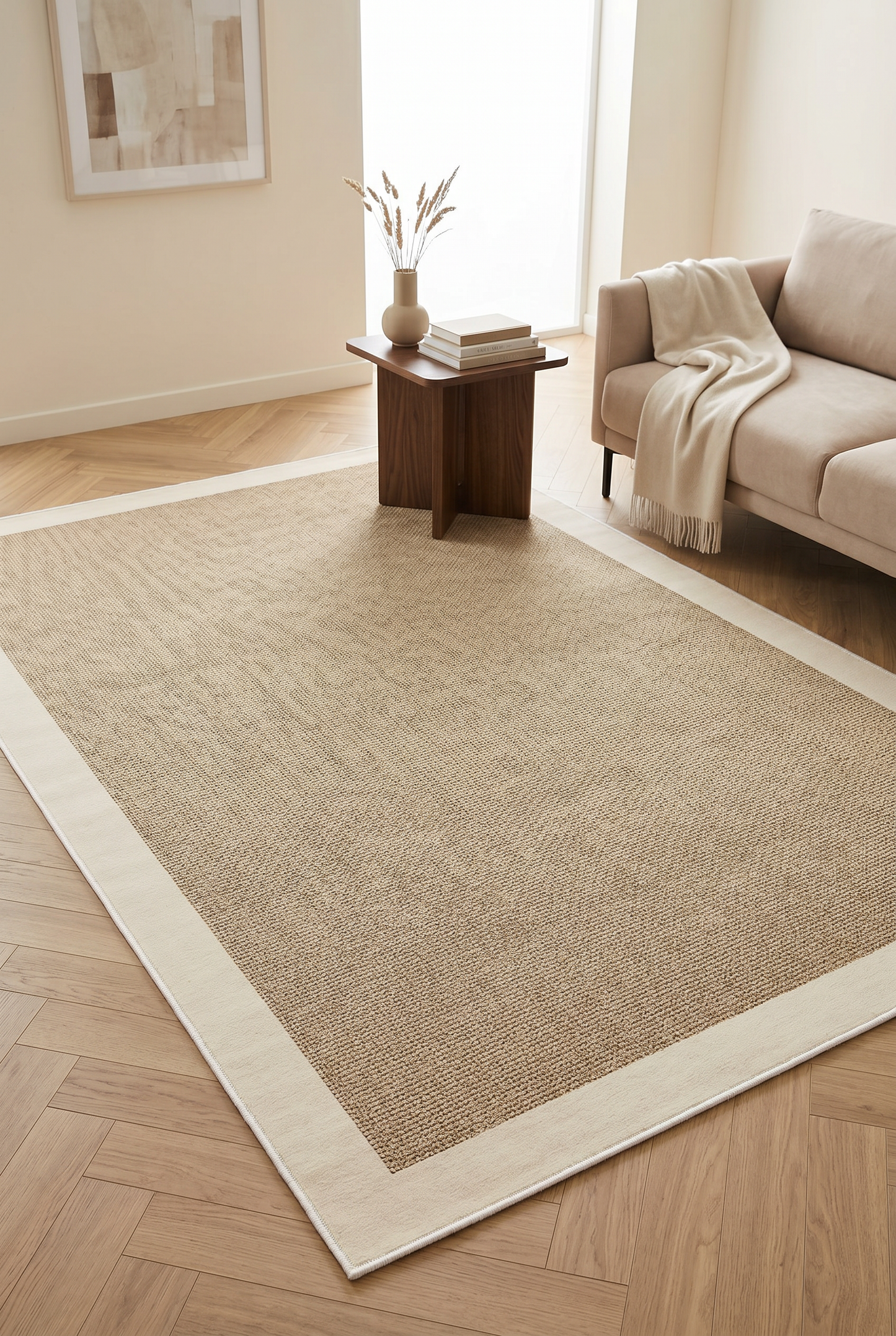 West Home Dijital Baskılı Yıkanabilir Kaymaz Taban Salon, Mutfak ve Yolluk Halısı-455 Beige
