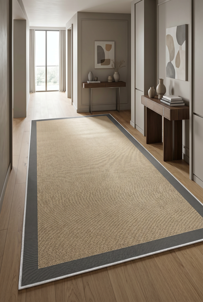 West Home Digital Print Washable Non-Slip Living Room, Kitchen and Hallway Rug - 455 Grey
