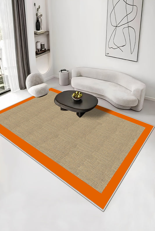 West Home Dijital Baskılı Yıkanabilir Kaymaz Taban Salon, Mutfak ve Yolluk Halısı-455 Orange