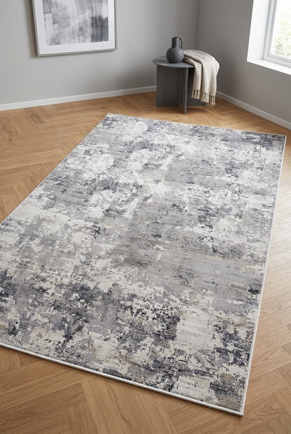 West Home Dijital Baskılı Yıkanabilir Kaymaz Taban Salon, Mutfak ve Yolluk Halısı-456 Grey