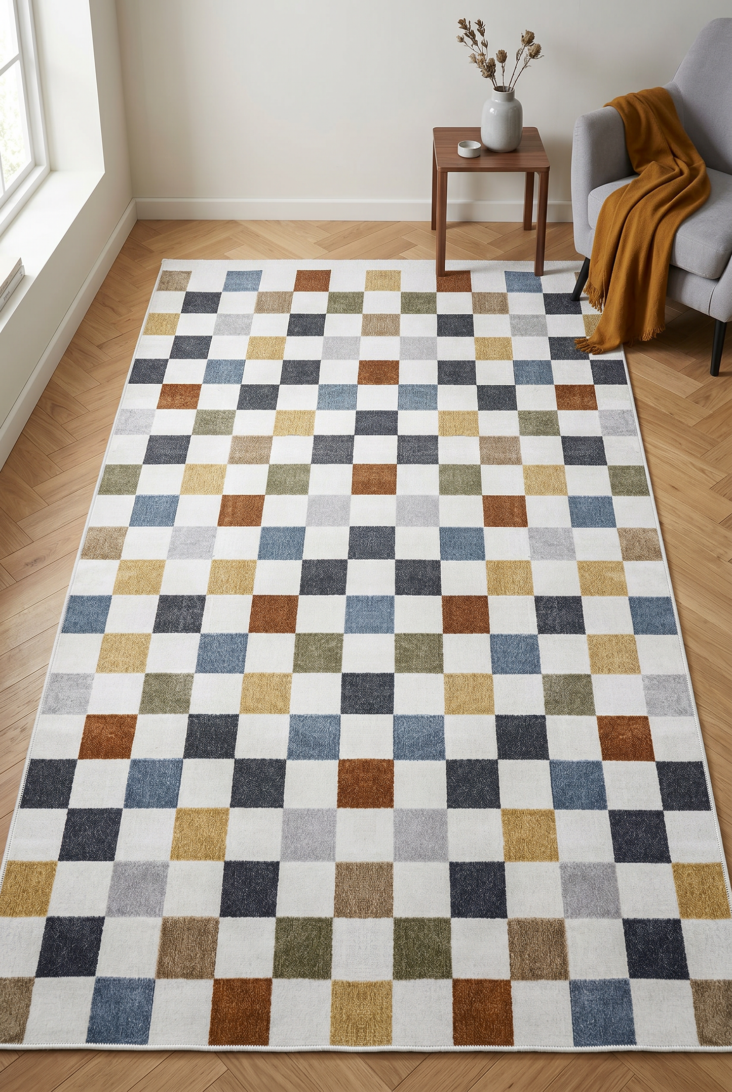 West Home Dijital Baskılı Yıkanabilir Kaymaz Taban Salon, Mutfak ve Yolluk Halısı-538 Multy