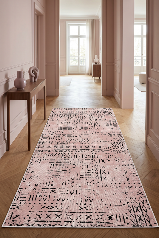 West Home Dijital Baskılı Yıkanabilir Kaymaz Taban Salon, Mutfak ve Yolluk Halısı-548 Rose