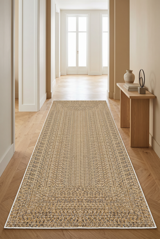 West Home Dijital Baskılı Yıkanabilir Kaymaz Taban Salon, Mutfak ve Yolluk Halısı-560 Beige