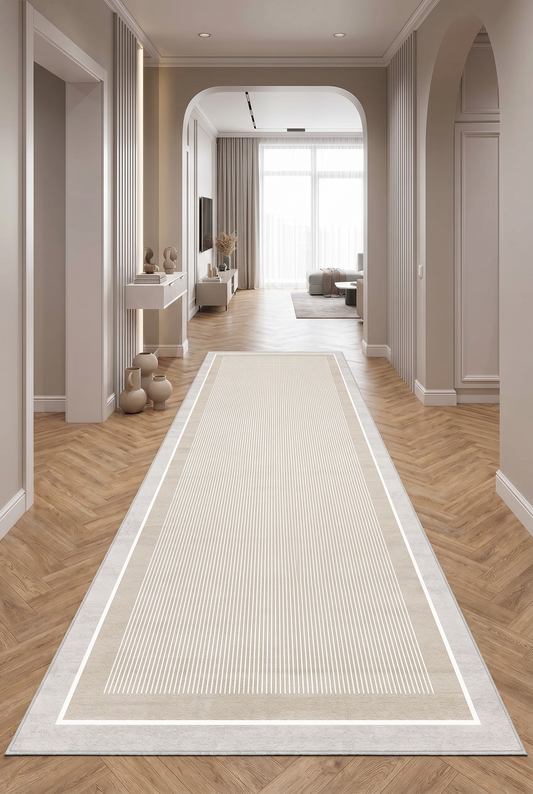 West Home Dijital Baskılı Yıkanabilir Kaymaz Taban Salon, Mutfak ve Yolluk Halısı-600 Beige