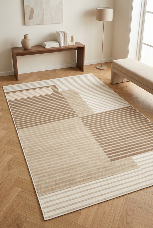 West Home Dijital Baskılı Yıkanabilir Kaymaz Taban Salon, Mutfak ve Yolluk Halısı-601 Beige