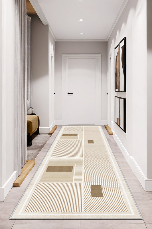 West Home Dijital Baskılı Yıkanabilir Kaymaz Taban Salon, Mutfak ve Yolluk Halısı-616 Beige