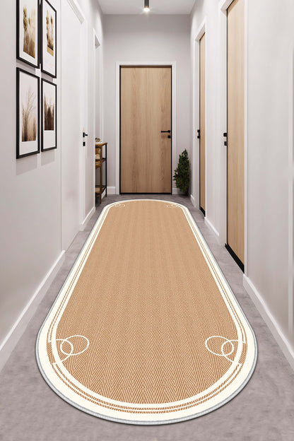 West Home Dijital Baskılı Yıkanabilir Kaymaz Taban Salon, Mutfak ve Yolluk Halısı-659 Beige