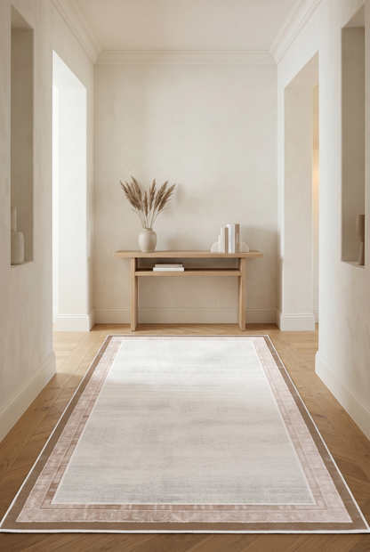 West Home Digital Print Washable Non-Slip Base Living Room, Kitchen and Hallway Rug - 660 Sand