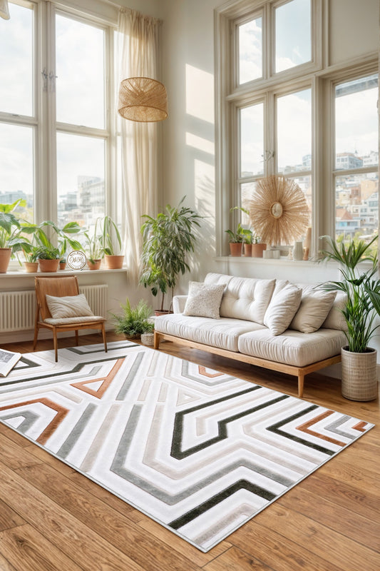 West Home Dijital Baskılı Yıkanabilir Kaymaz Taban Salon, Mutfak ve Yolluk Halısı-661 Multy