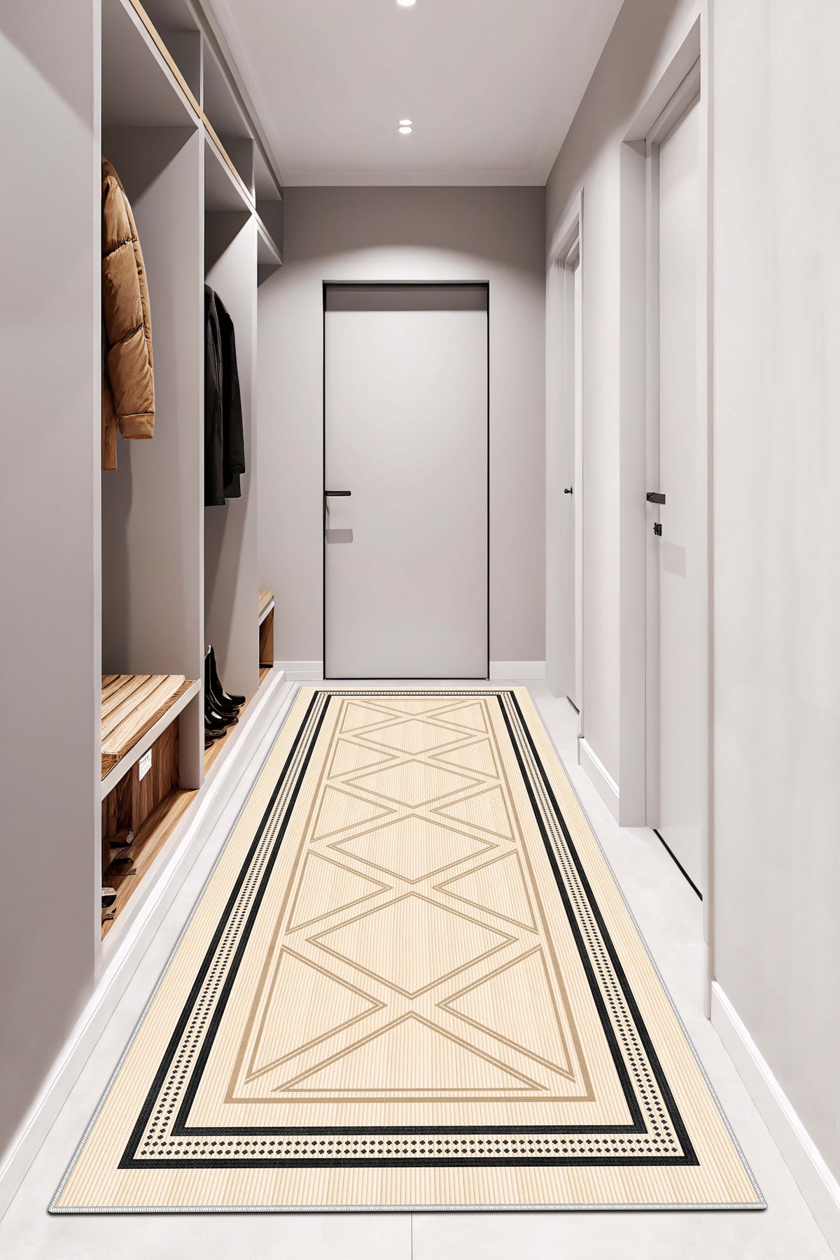 West Home Dijital Baskılı Yıkanabilir Kaymaz Taban Salon, Mutfak ve Yolluk Halısı-663 Beige