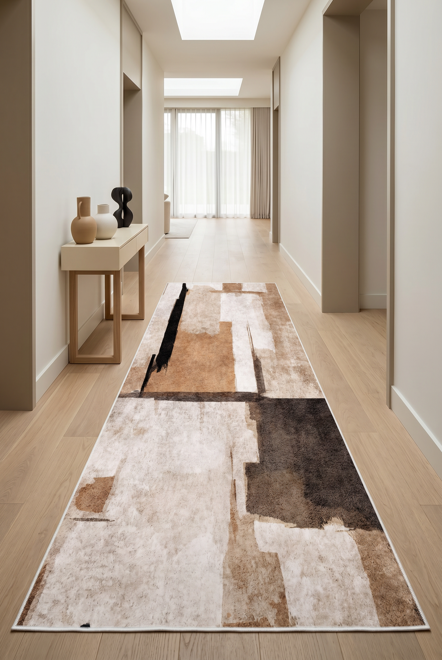 West Home Digital Print Washable Non-Slip Living Room, Kitchen and Hallway Rug - 741 Multy