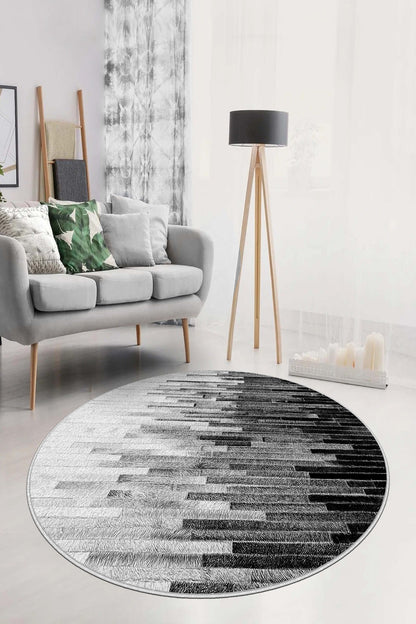 West Home Dijital Baskılı Yıkanabilir Kaymaz Taban Salon, Mutfak ve Yolluk Halısı-248 Grey