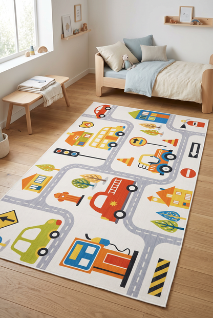 West Home Machine Washable Children's Rug - 562 Multy