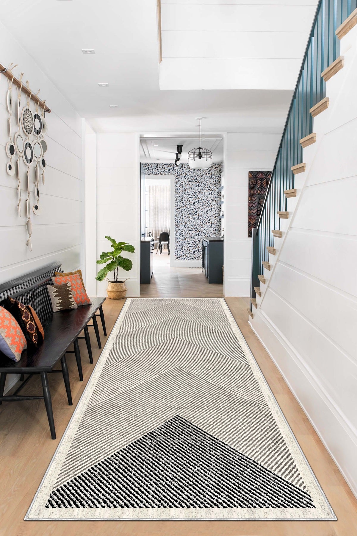 West Home Dijital Baskılı Yıkanabilir Kaymaz Taban Salon, Mutfak ve Yolluk Halısı-586 Beige