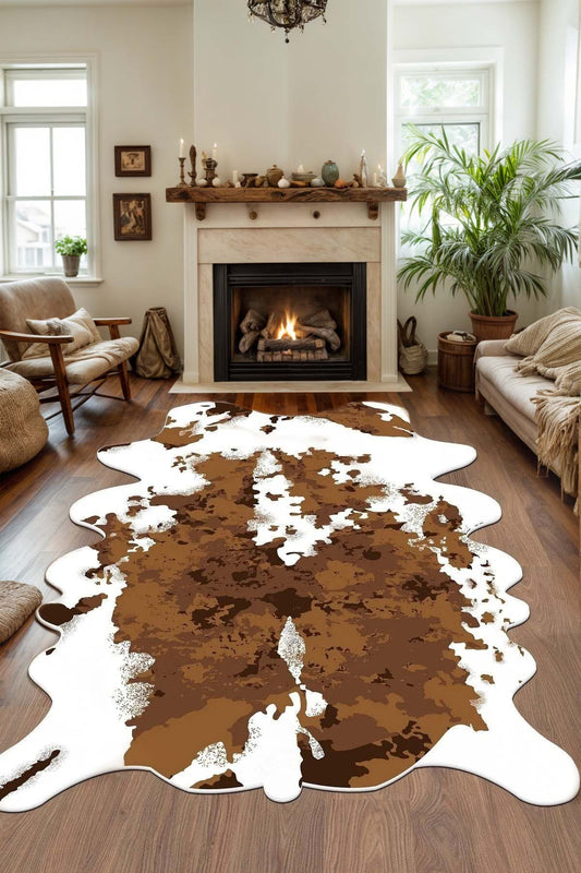 West Home Dijital Baskılı Yıkanabilir Kaymaz Taban Salon Halısı-172 Sand