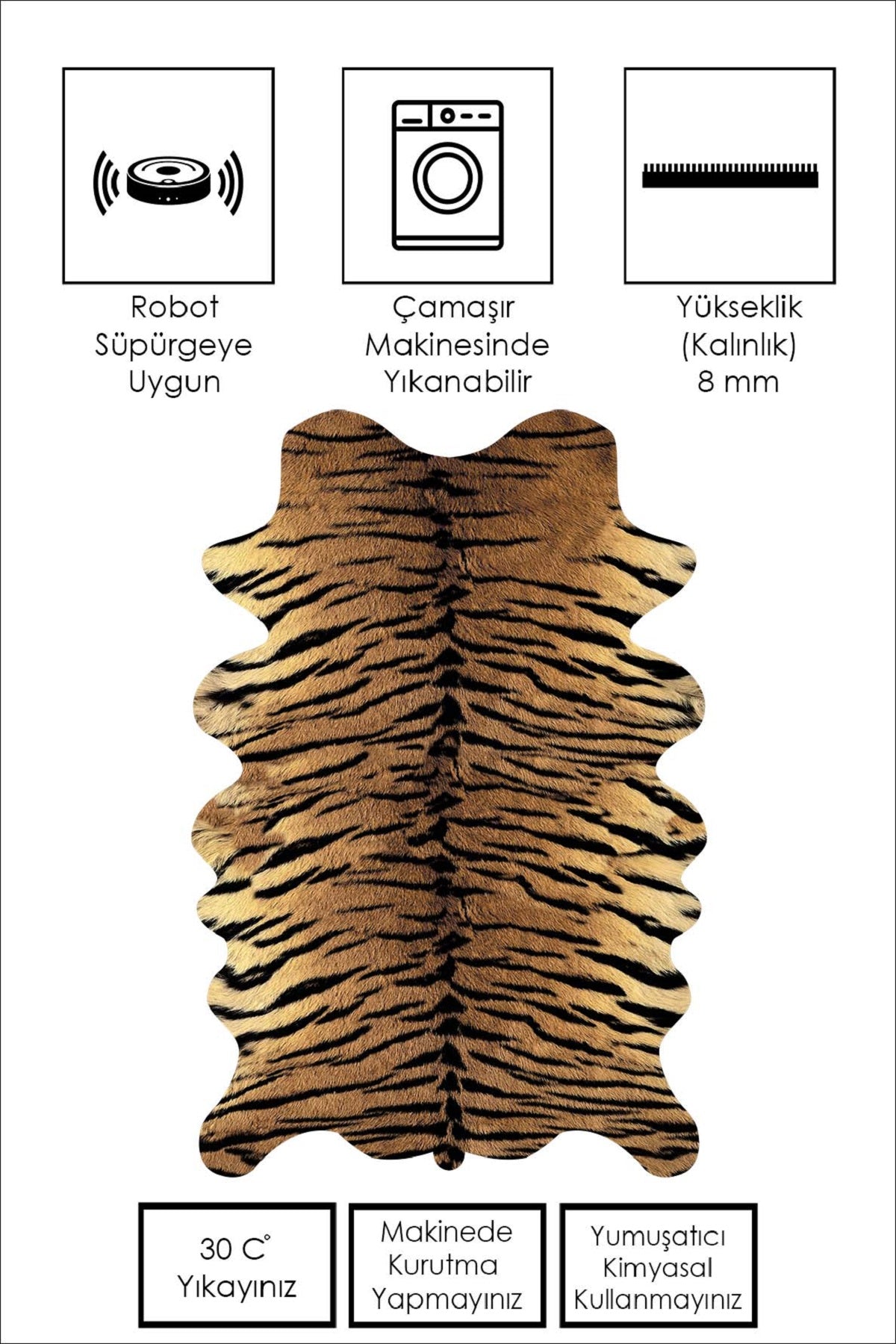 West Home Dijital Baskılı Yıkanabilir Kaymaz Taban Salon Halısı-175 Sand