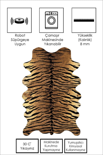 West Home Dijital Baskılı Yıkanabilir Kaymaz Taban Salon Halısı-175 Sand