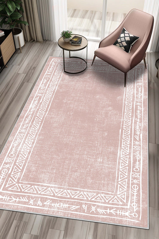 West Home Dijital Baskılı Yıkanabilir Kaymaz Taban Salon, Mutfak ve Yolluk Halısı-440 Rose