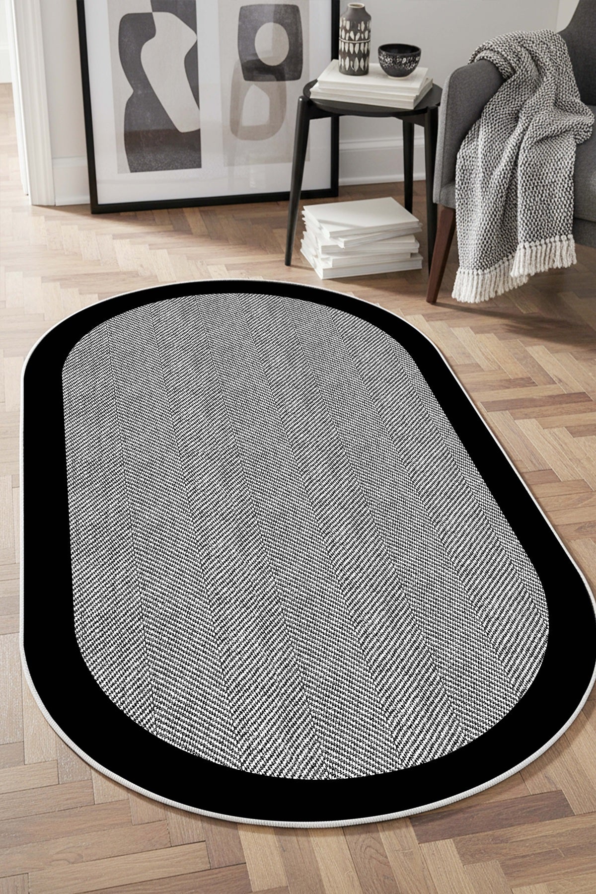 West Home Dijital Baskılı Yıkanabilir Kaymaz Taban Salon, Mutfak ve Yolluk Halısı-445 Grey