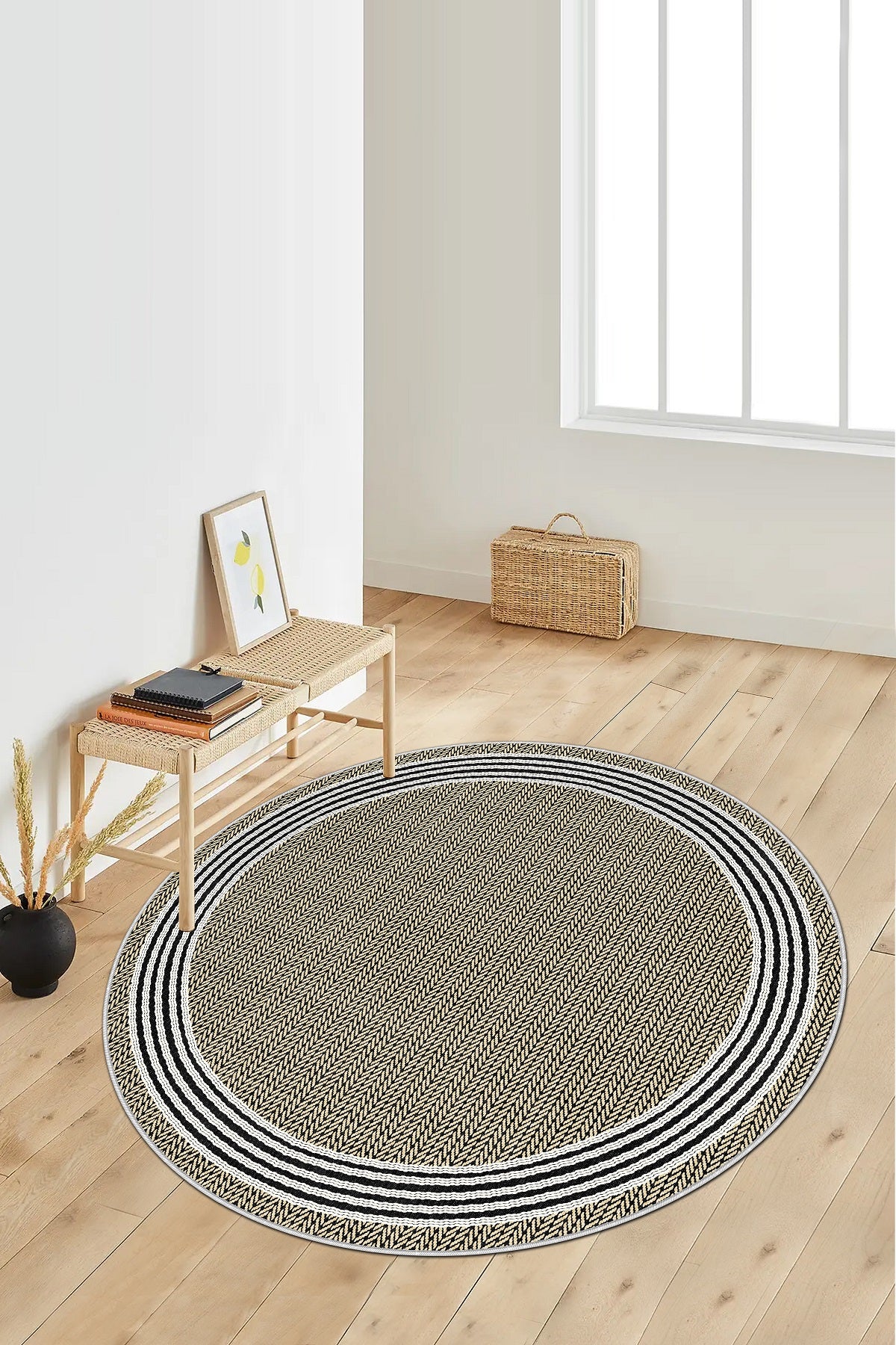 West Home Dijital Baskılı Yıkanabilir Kaymaz Taban Salon, Mutfak ve Yolluk Halısı-479 Beige