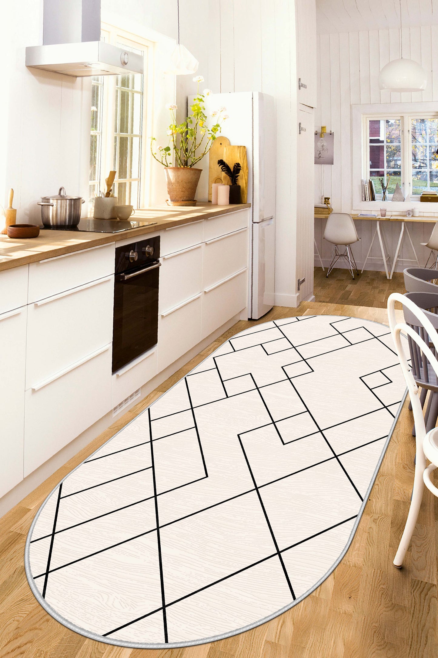West Home Dijital Baskılı Yıkanabilir Kaymaz Taban Salon, Mutfak ve Yolluk Halısı-533 Beige