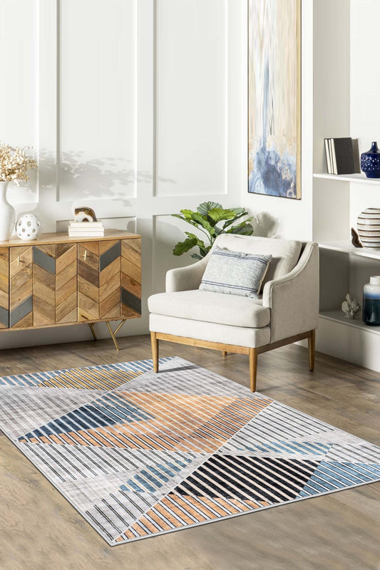 West Home Dijital Baskılı Yıkanabilir Kaymaz Taban Salon, Mutfak ve Yolluk Halısı-535 Multy
