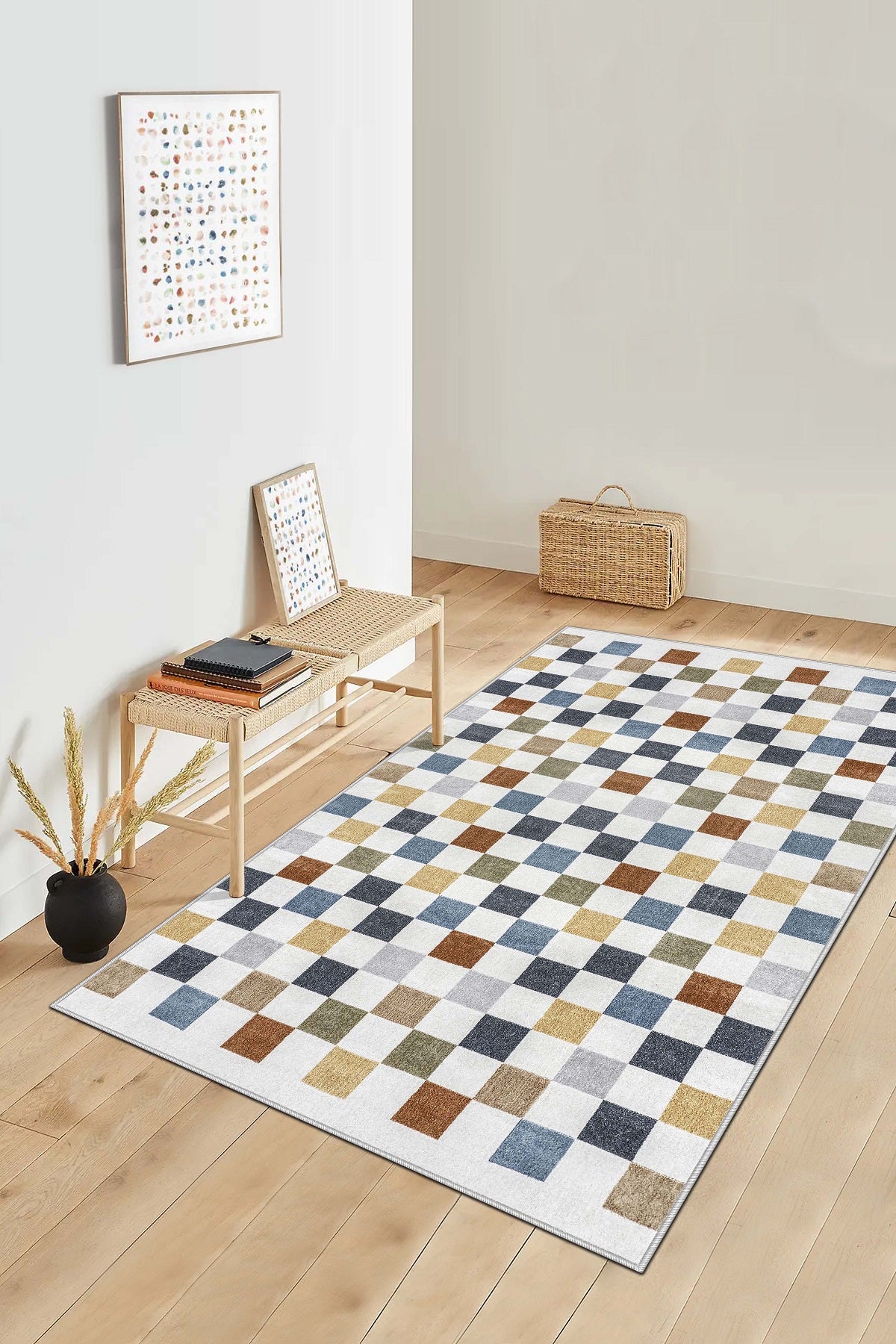 West Home Dijital Baskılı Yıkanabilir Kaymaz Taban Salon, Mutfak ve Yolluk Halısı-538 Multy