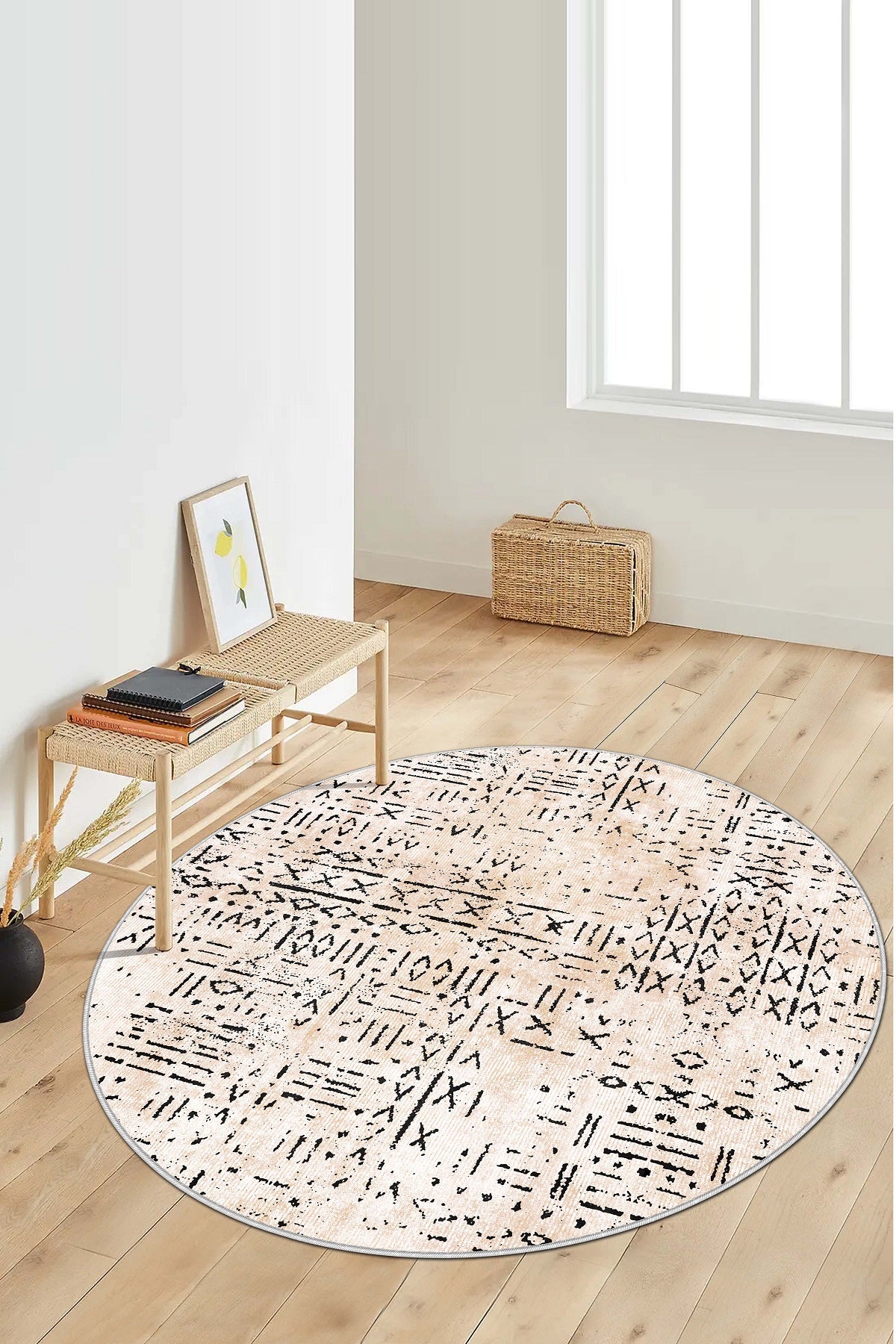 West Home Dijital Baskılı Yıkanabilir Kaymaz Taban Salon, Mutfak ve Yolluk Halısı-548 Beige