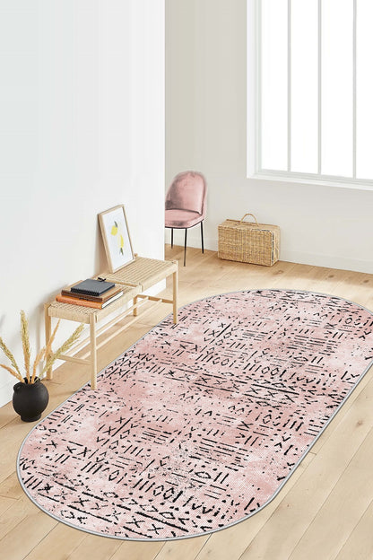 West Home Dijital Baskılı Yıkanabilir Kaymaz Taban Salon, Mutfak ve Yolluk Halısı-548 Rose