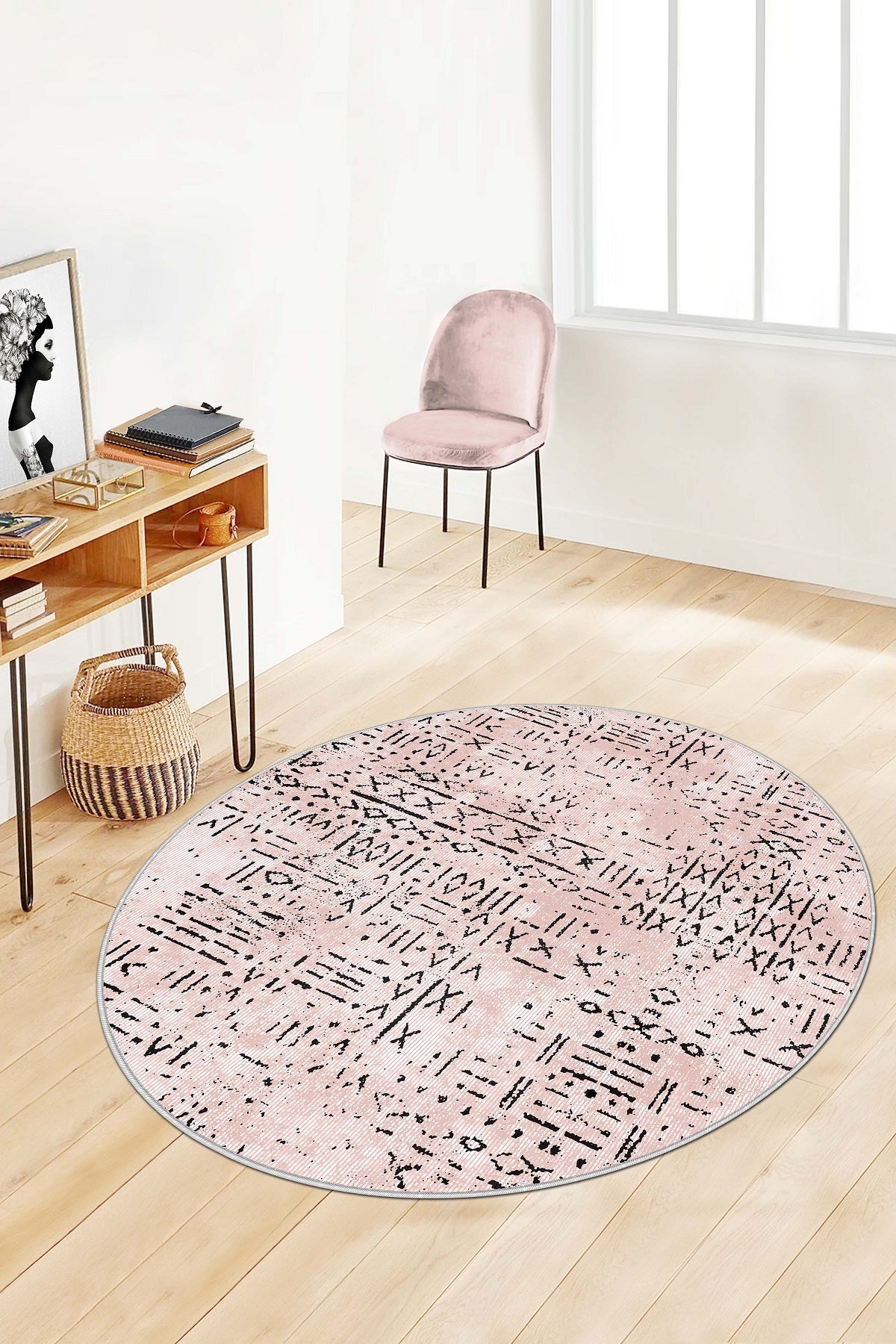 West Home Dijital Baskılı Yıkanabilir Kaymaz Taban Salon, Mutfak ve Yolluk Halısı-548 Rose
