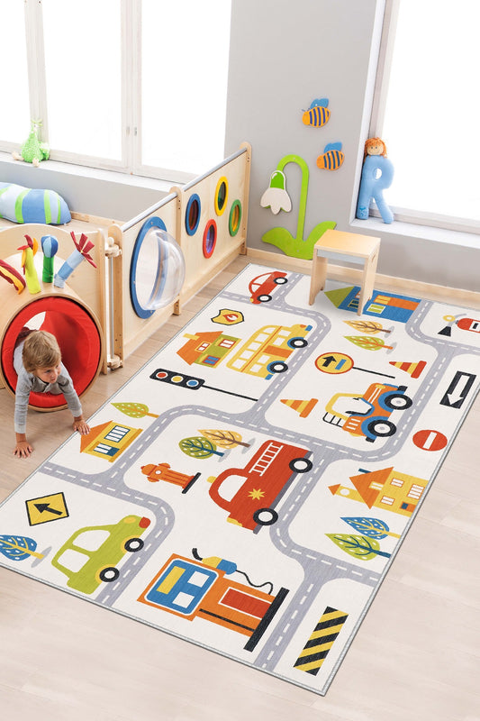 West Home Makinede Yıkanabilir, Çocuk Halısı-562 Multy