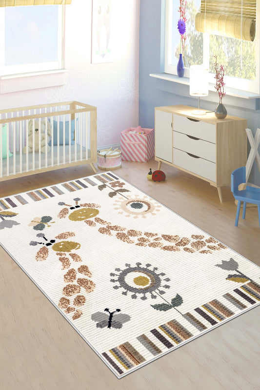 West Home Makinede Yıkanabilir, Çocuk Halısı-571 Beige