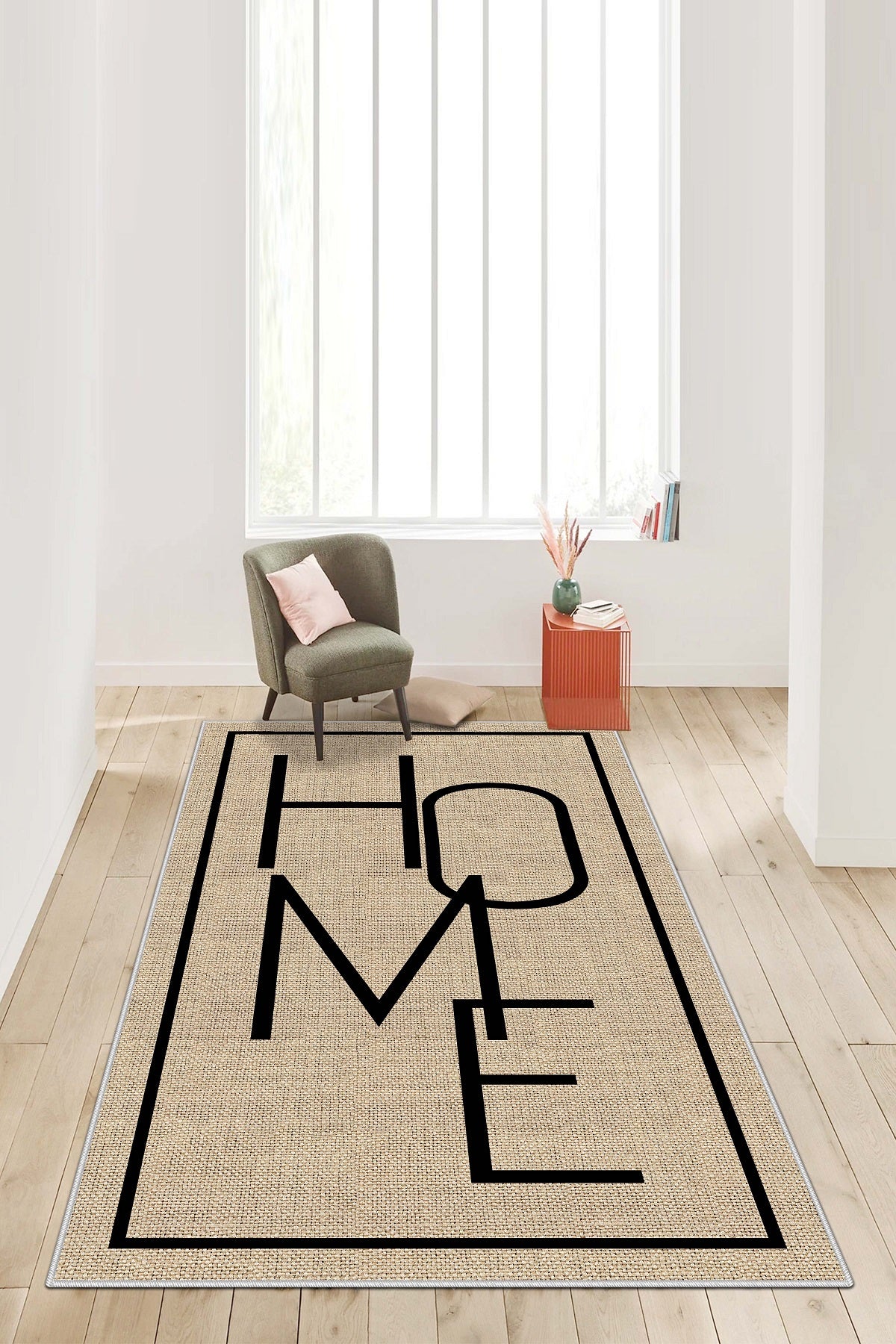 West Home Dijital Baskılı Yıkanabilir Kaymaz Taban Salon, Mutfak ve Yolluk Halısı-575 Beige
