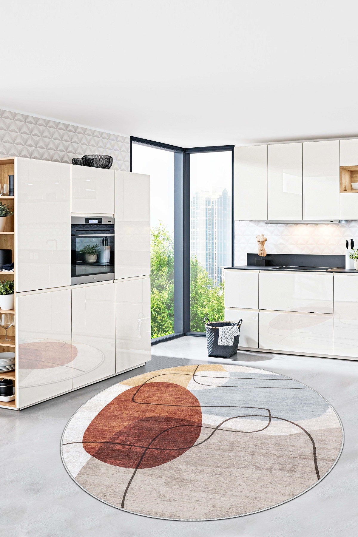 West Home Dijital Baskılı Yıkanabilir Kaymaz Taban Salon, Mutfak ve Yolluk Halısı-578 Multy