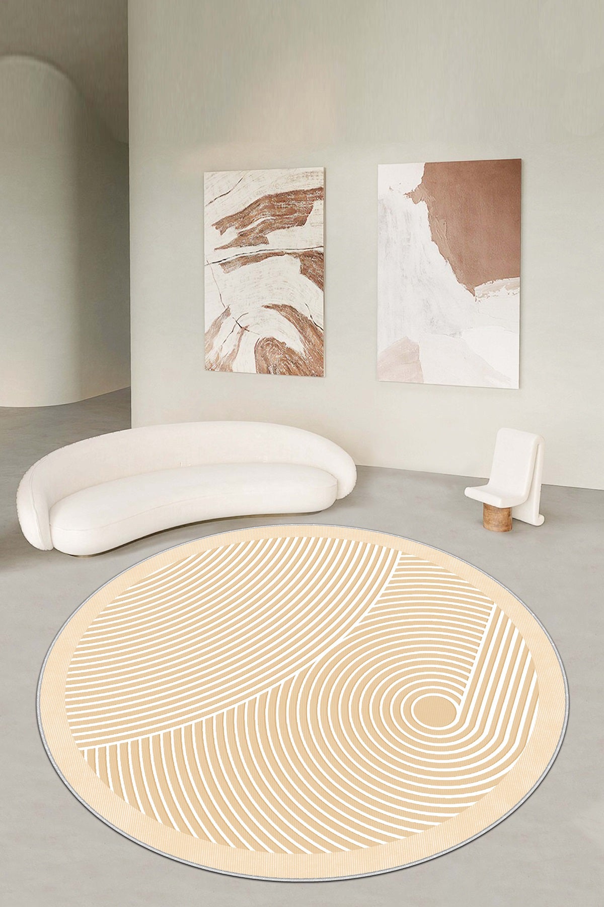 West Home Dijital Baskılı Yıkanabilir Kaymaz Taban Salon, Mutfak ve Yolluk Halısı-581 Beige